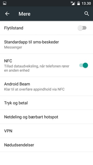 Vælg Netdeling og bærbart hotspot