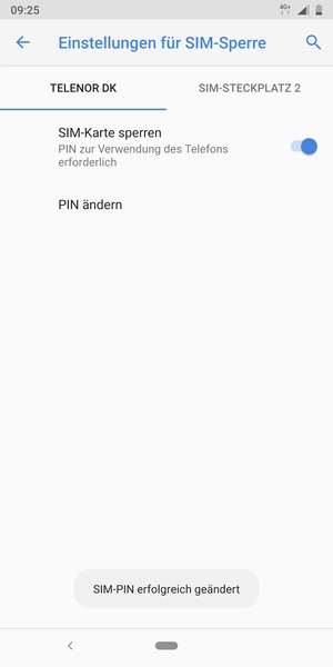Ihre SIM-PIN wurde geändert
