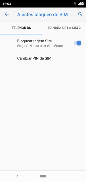 Seleccione Public y Cambiar PIN de SIM