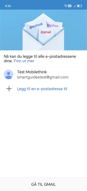 Velg GÅ TIL GMAIL