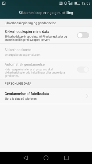 Aktiver Sikkerhedskopier mine data