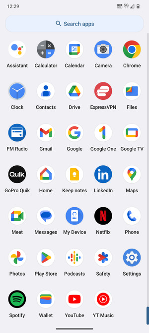 Scroll to and select Settings