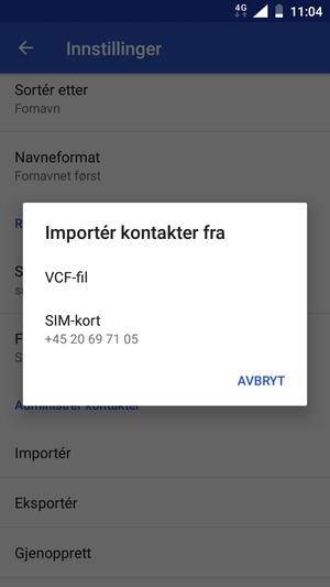 Velg SIM-kort
