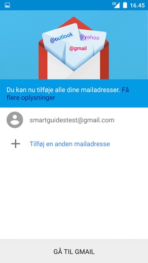 Vælg GÅ TIL GMAIL