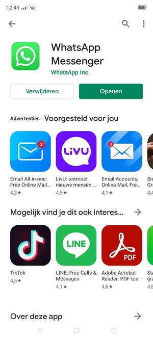 Selecteer Openen
