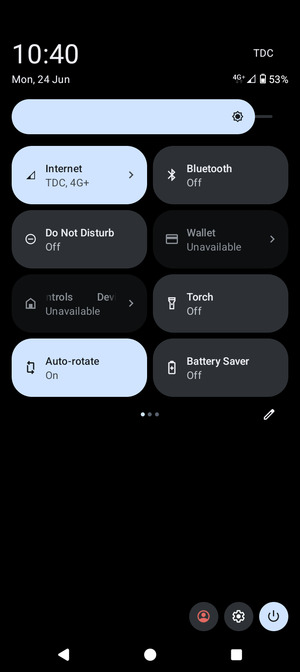 Adjust brightness to the required level