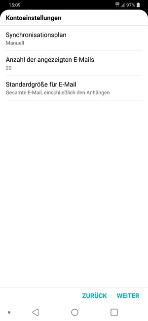 Wählen Sie WEITER