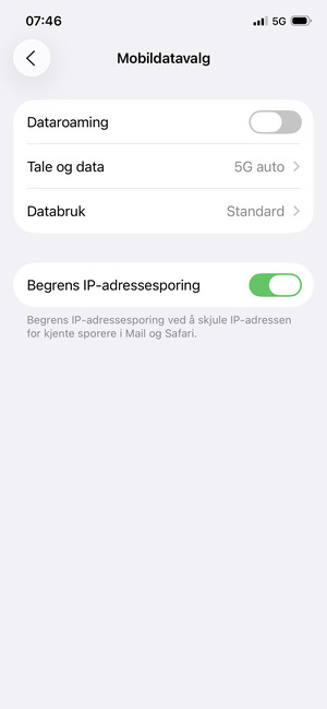 Velg Tale og data