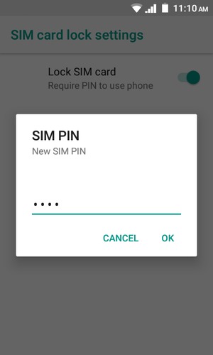 Enter your New SIM PIN and select OK