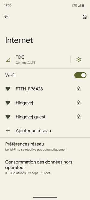 Sélectionnez le réseau sans fil auquel vous souhaitez vous connecter