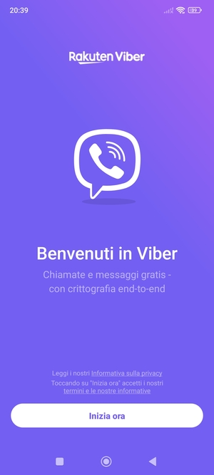 L'app è pronta per l'uso