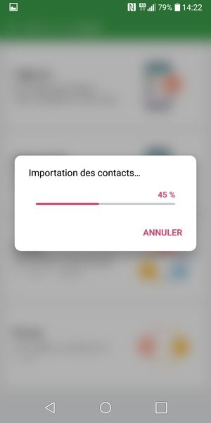 Vos contacts vont être enregistrés sur votre compte Google et dans votre téléphone lors de la prochaine synchronisation de Google.