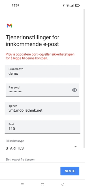 Velg Sikkerhetstype