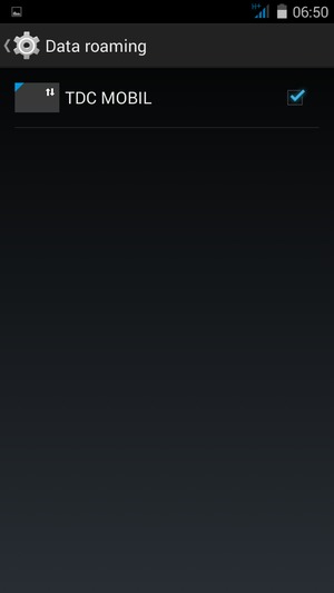 Turn Data roaming on or off
