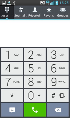 Appuyez longuement sur le numéro 1
