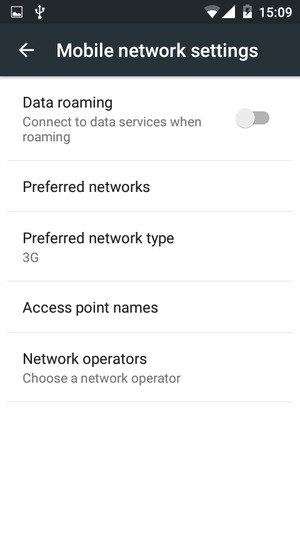 Select Access point names