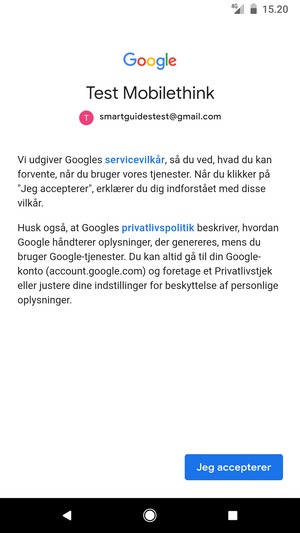 Vælg Jeg accepterer