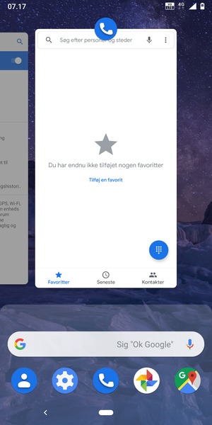 Swipe apps opad for at lukke dem