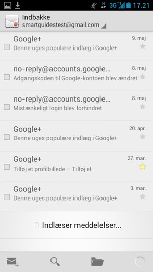Din Gmail/Hotmail er klar til brug