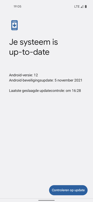 Als uw telefoon up-to-date is, zult u het volgende scherm zien