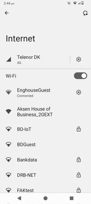 Select the wireless network you want to connect to