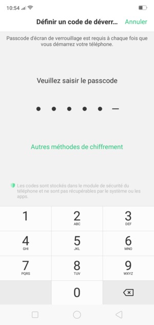 Saisissez un mot de passe