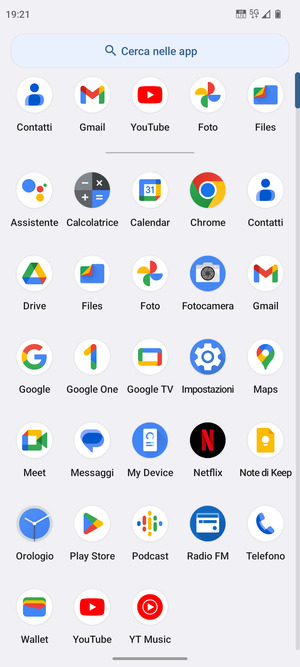 Seleziona Impostazioni