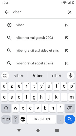 Saisissez le nom de l'appli et sélectionnez Rechercher