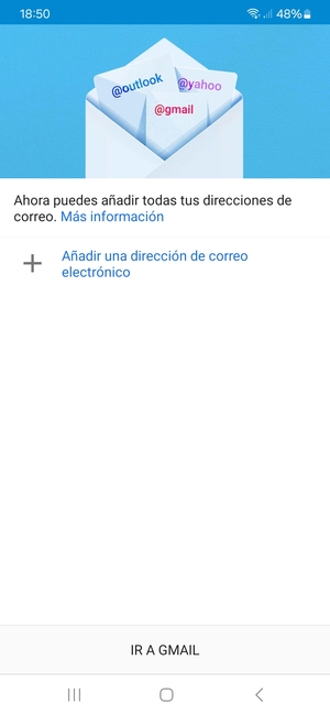 Seleccione Añadir una dirección de correo electrónico