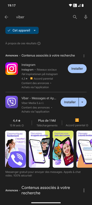 Sélectionnez l'appli