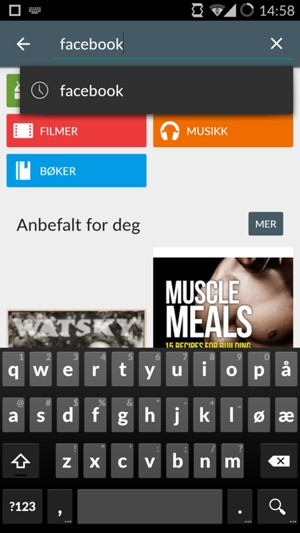 Skriv inn applikasjonsnavnet og velg Søk