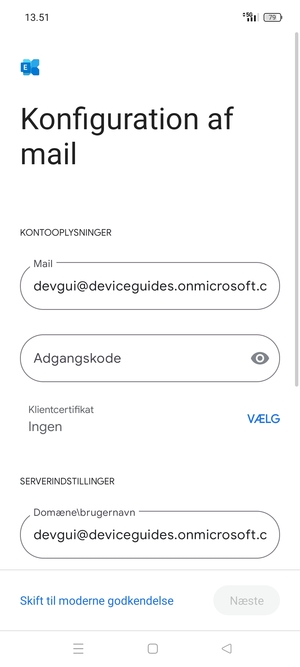Indtast din adgangskode