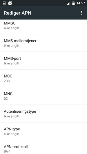 Bla ned og skriv inn MMS-informasjon