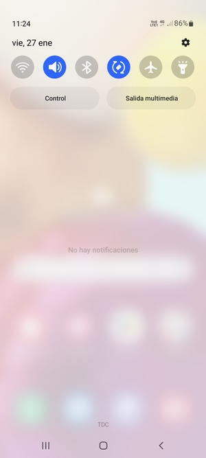 Deslice hacia abajo el menú superior de nuevo