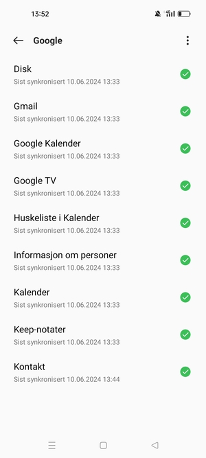 Velg menyknappen
