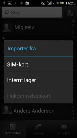Vælg SIM-kort