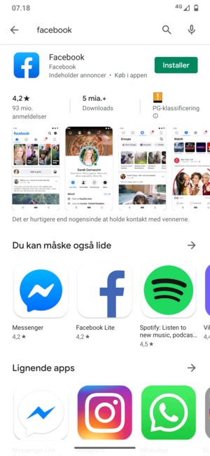 Vælg appen