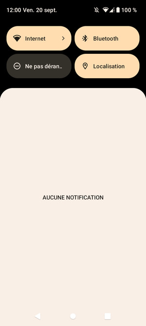 Déroulez à nouveau le menu du haut