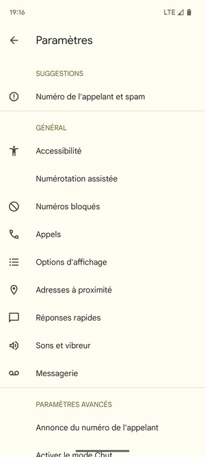 Sélectionnez Messagerie