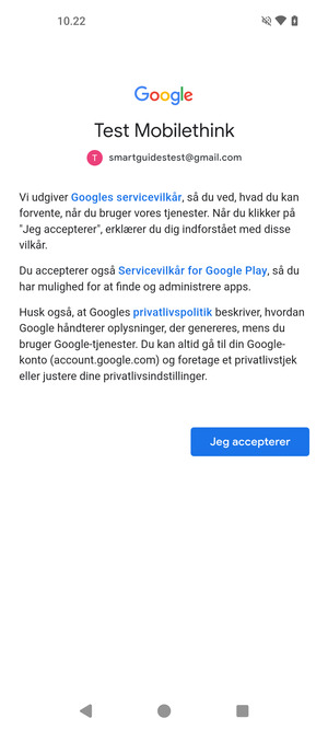 Vælg Jeg accepterer