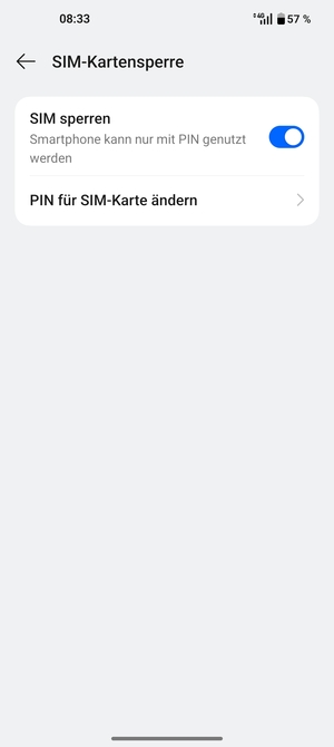 Wählen Sie PIN für SIM-Karte ändern