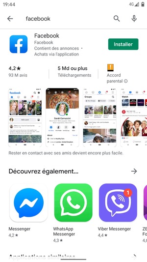 Sélectionnez l'appli