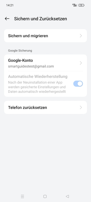 Wählen Sie Google-Konto