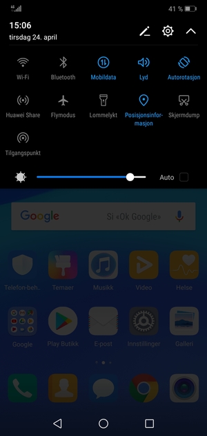 Slå av Posisjonsinformasjon