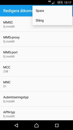 Välj Spara