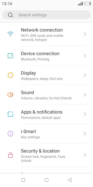 Select Network connection