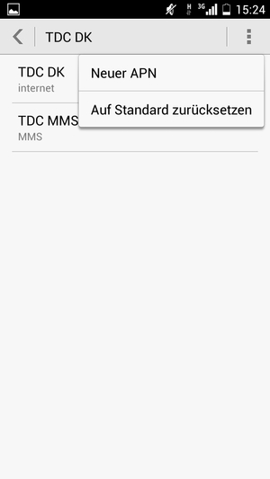 Wählen Sie die Menü-Taste und wählen Sie Auf Standard zurücksetzen