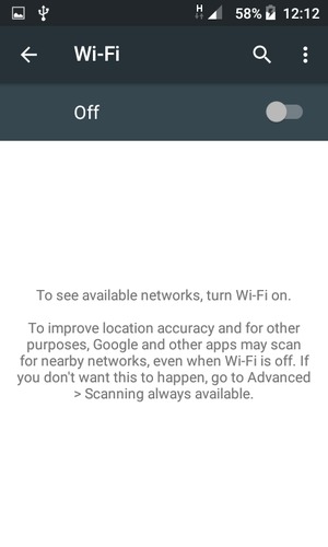 Turn Wi-Fi on