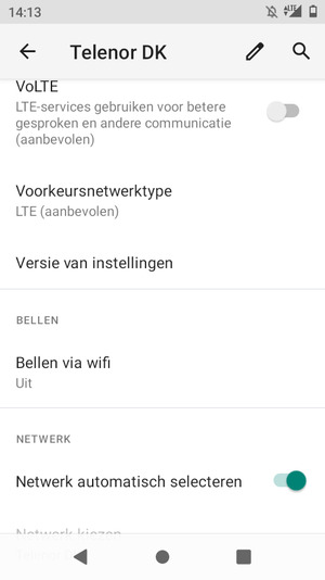 Schakel Netwerk automatisch selecteren uit