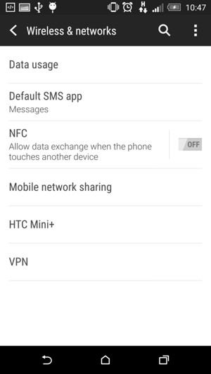 Select Mobile network sharing